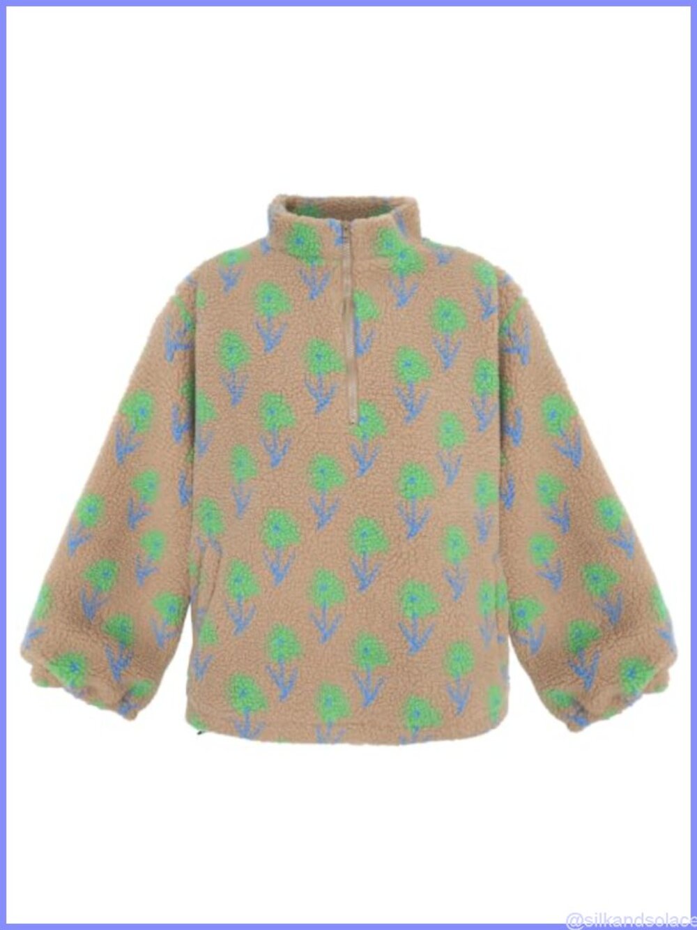 Fleece Quarter Zip Pullover Sweatshirt Oversized Mock Neck Sherpa Women